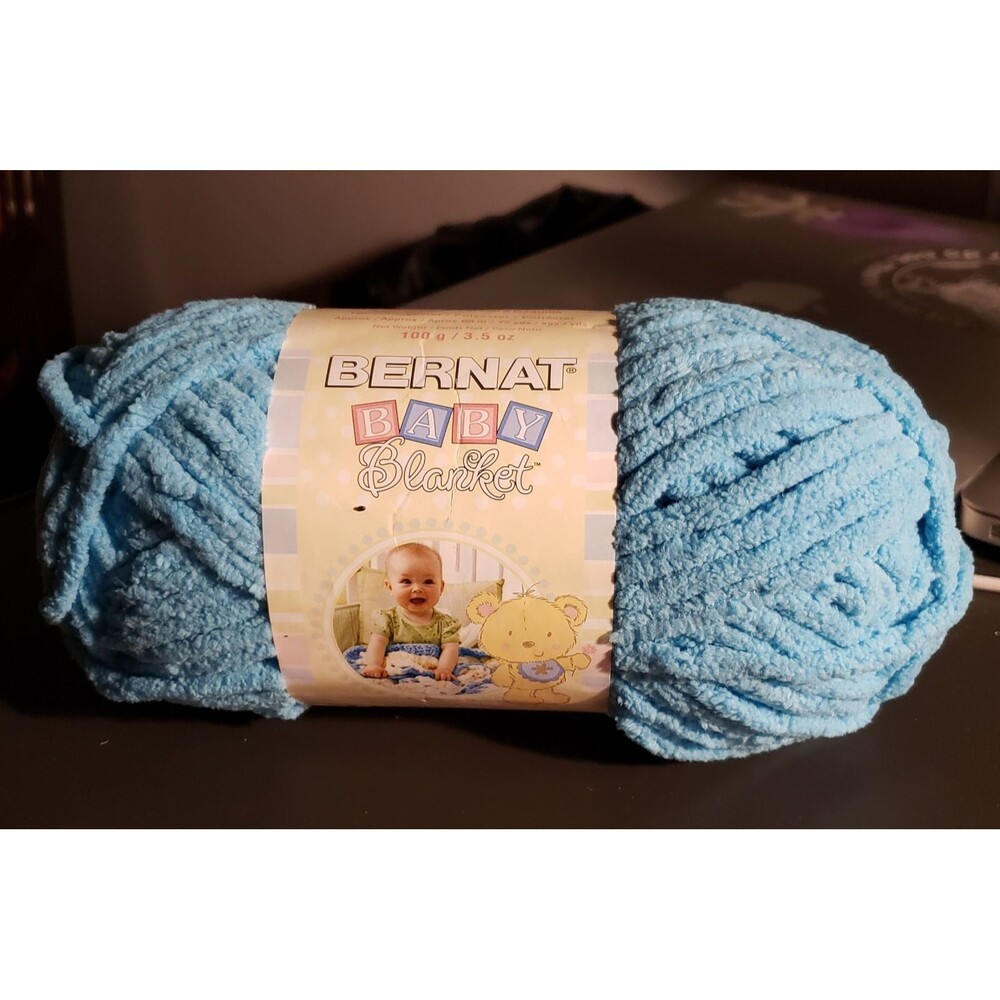 NEW Baby Blanket yarn 1 skein Light Blue 3.5oz/72 yds